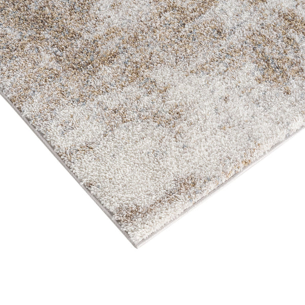 English Elm Cozy Plush Shag Area Rug with Abstract Modern Design, High-Pile Softness, Non-Slip Backing for Home Decor Grey+Cream 62.99 L x 5.12 W x 5.12 H B03597966