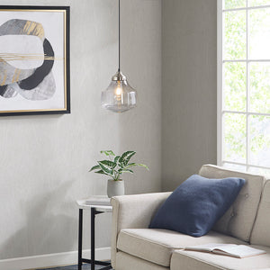 English Elm Elm Smoke-Glass Bell Pendant Light with Antique Brass Canopy, Farmhouse Kitchen Island Accent B03595701