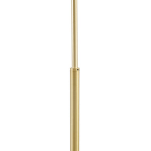 English Elm Arched Hampton Hill Auburn Floor Lamp with White Marble Base, Gold Finish & Bell Glass Shade, 64.5" B03597670