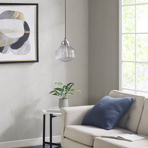 English Elm Elm Smoke-Glass Bell Pendant Light with Antique Brass Canopy, Farmhouse Kitchen Island Accent B03595701