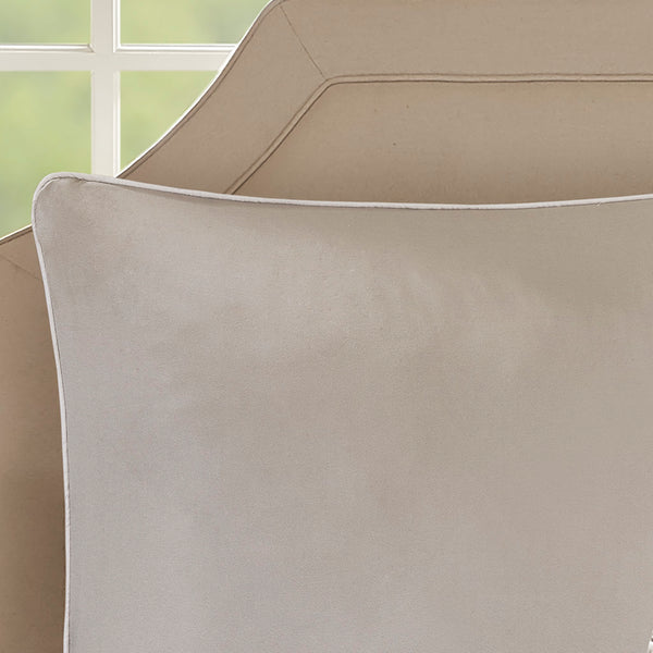 English Elm Embroidered 8-Piece King Comforter Set - Neutral Tones, Ultra-Soft Microfiber, Elegant Design B03594910