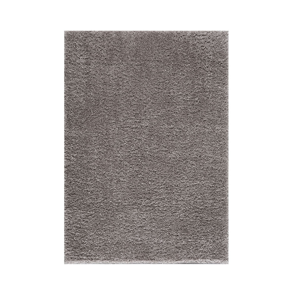 English Elm Super Soft Camdyn Polyester Shag Area Rug 5x7 Grey High-Pile Non-Slip Plush Modern Accent Carpet B03597949
