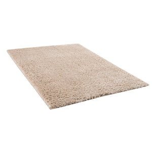 English Elm Super Plush Polyester Shag Area Rug with High Pile, Non-Slip Latex Backing, Easy Vacuum Care, Chic Texture Cream 78.74 L x 6.69 W x 6.69 H B03597946
