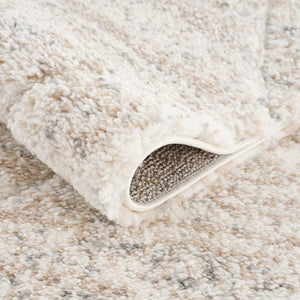 English Elm Talas Plush Trellis Shag Area Rug in Cream - High-Pile Diamond Pattern, Tassels, Nonslip, OEKO-TEX B03599882