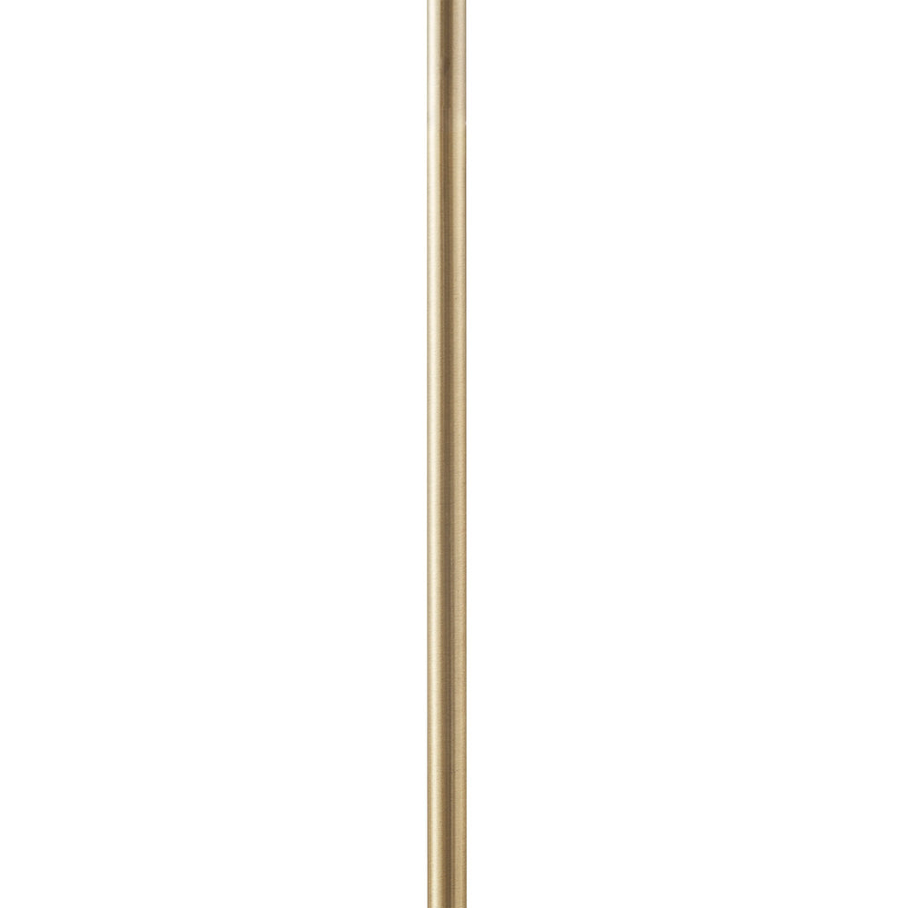 English Elm Angular Hampton Hill Aster Arched Metal Floor Lamp with Linen Drum Shade, Gold Base, Soft Warm Glow B03595708