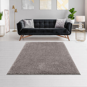 English Elm Super Super Soft Polyester Shag Area Rug Camdyn 6x9 Gray High-Pile Non-Slip Cozy Texture for Living Room Decor B03597950