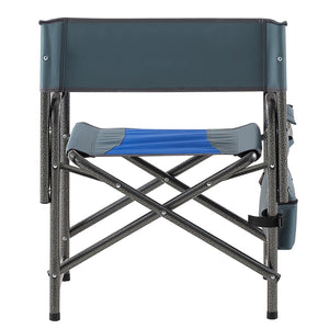 English Elm 2-piece Padded Directors Folding Chairs Steel Frame Oxford Cloth Outdoor Camping Set W24178768