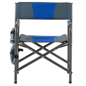 English Elm 2-piece Padded Directors Folding Chairs Steel Frame Oxford Cloth Outdoor Camping Set W24178769