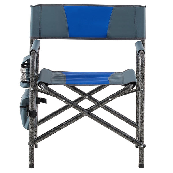 English Elm 2-piece Padded Directors Folding Chairs Steel Frame Oxford Cloth Outdoor Camping Set W24178769