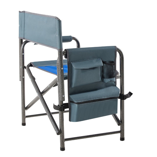 English Elm 2-piece Padded Directors Folding Chairs Steel Frame Oxford Cloth Outdoor Camping Set W24178769