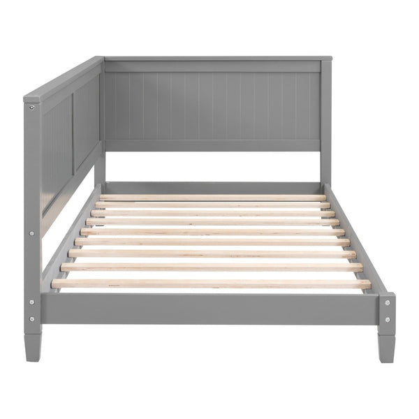 English Elm Twin Mid-century Wood Daybed Sofa Frame for Guest Room or Studio Living Gray WF297689AAE