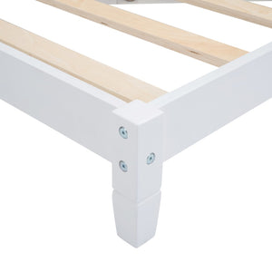 English Elm Twin Mid-century Wood Daybed Sofa Frame for Guest Room or Studio Living White WF297689AAK