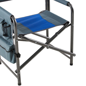 English Elm 2-piece Padded Directors Folding Chairs Steel Frame Oxford Cloth Outdoor Camping Set W24178768