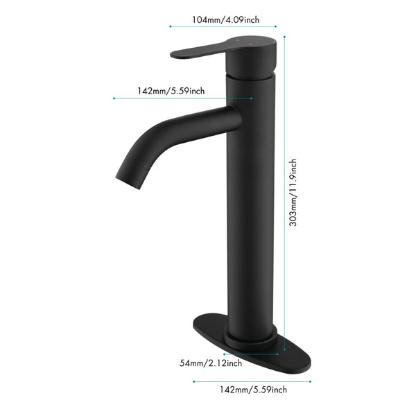 English Elm Bathroom Stainless Steel Single Handle Deck Mount Faucet for Vanity and Rv Use W127264939