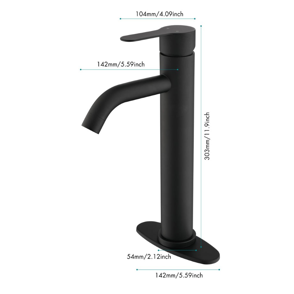 English Elm Bathroom Stainless Steel Single Handle Deck Mount Faucet for Vanity and Rv Use W127264939