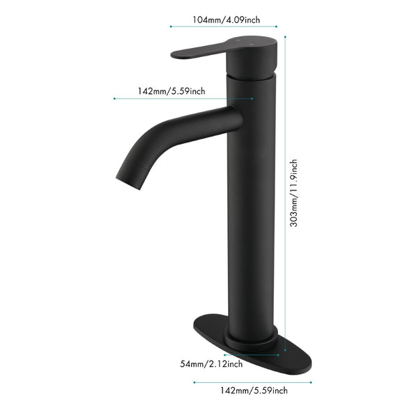 English Elm Bathroom Stainless Steel Single Handle Deck Mount Faucet for Vanity and Rv Use W127264939