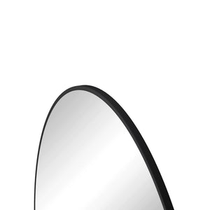 English Elm Wall Round Mirror 42 Inch Matte Black Metal Frame Bathroom Bedroom Living Room Decor W143570513