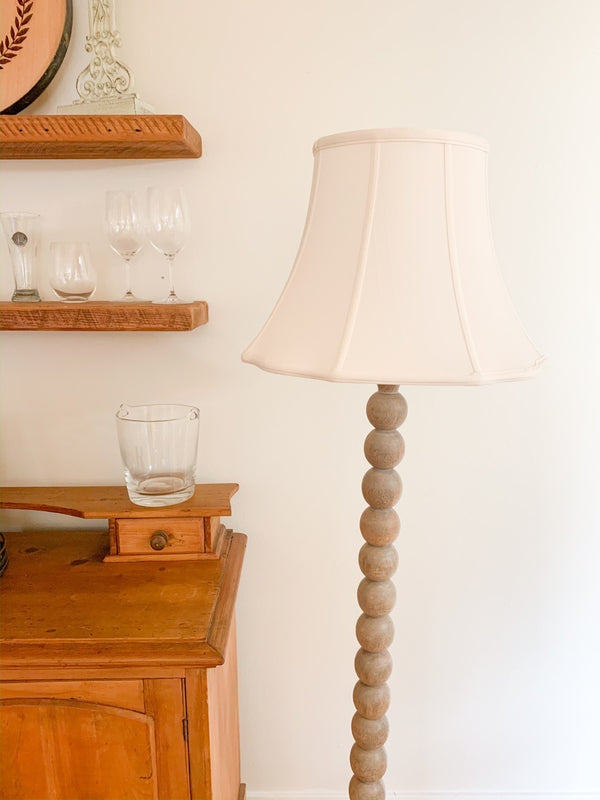 English Elm Slant Octagon Shantung Fabric Lampshade with Washer Fitter for Traditional Floor Lamps White B075101438