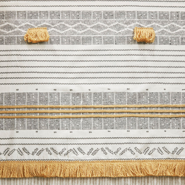 English Elm Cotton INK+IVY Cody Stripe Shower Curtain 72x72 with Tassel Pom Trim, OEKO‑TEX Cotton, Machine Washable B03596665