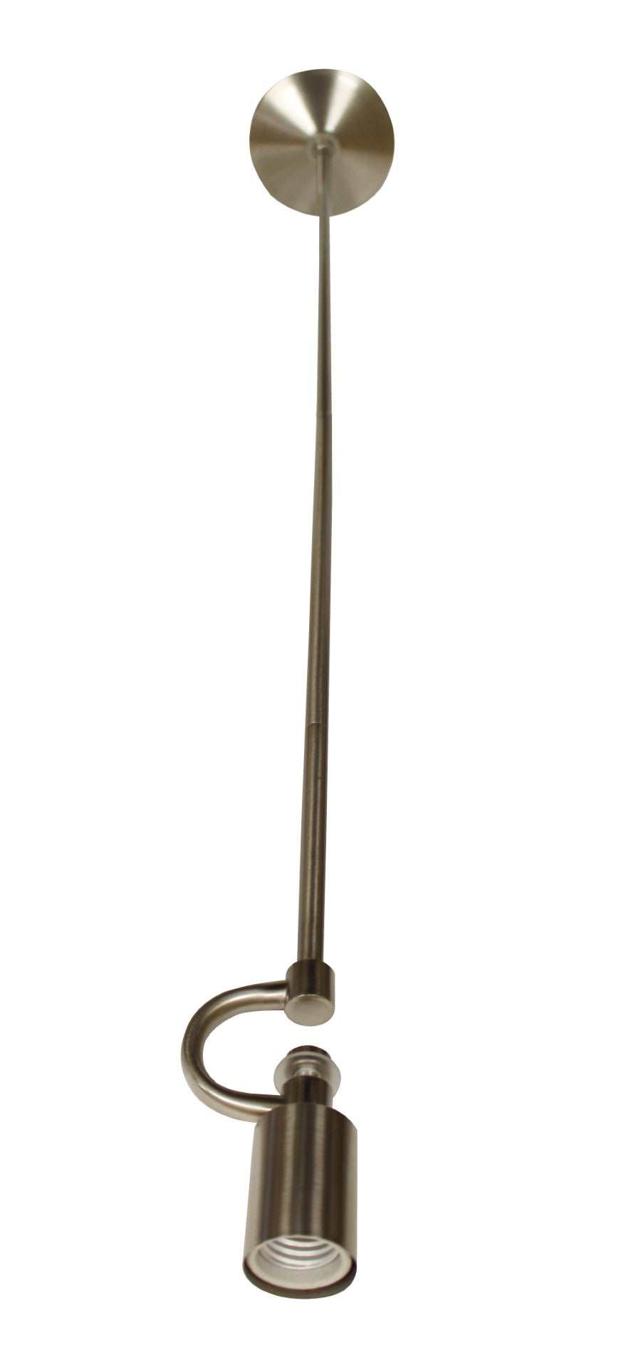 English Elm Brushed Nickel Single Pendant Light Woven Fabric Cord Vintage Industrial Kitchen Fixture B075101356