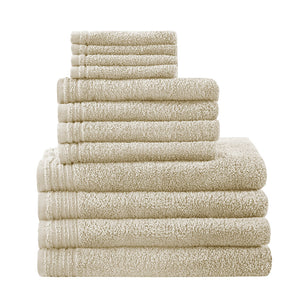 English Elm 100% Cotton 12-Piece Quick Dry Bath Towel Set - Ultra Fresh Antimicrobial, OEKO-TEX Certified Comfort B03595011