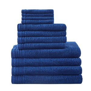 English Elm 100% Cotton 12-Piece Quick Dry Bath Towel Set - Ultra Fresh Antimicrobial, OEKO-TEX Certified Comfort B03595010