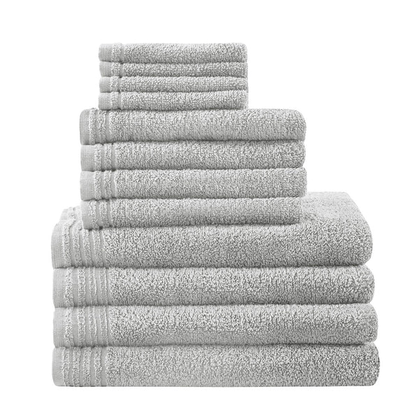 English Elm 100% Cotton Zero Twist 12-Piece Quick Dry Bath Towel Set - OEKO-TEX, UltraFresh Antimicrobial B03595017