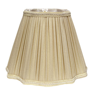 English Elm Slant Pleated Shantung Silk Lampshade Washer Fitter Warm Diffused Glow Formal Decor B075101238