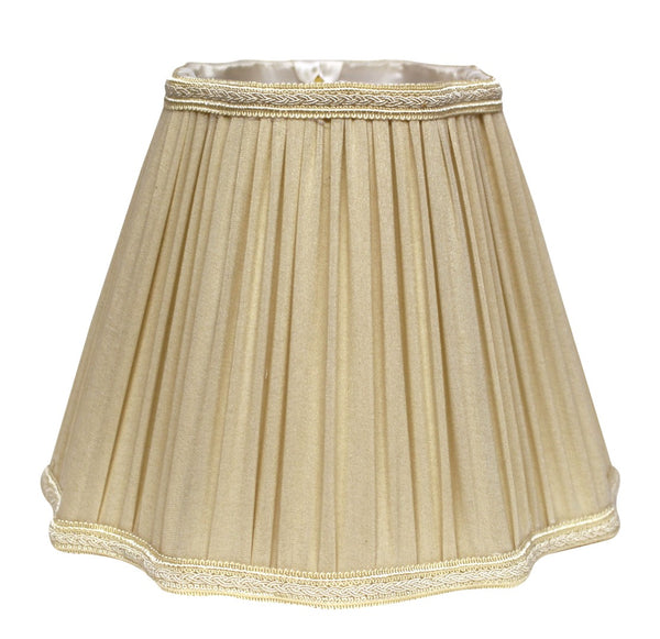 English Elm Slant Pleated Shantung Silk Lampshade Washer Fitter Warm Diffused Glow Formal Decor B075101238