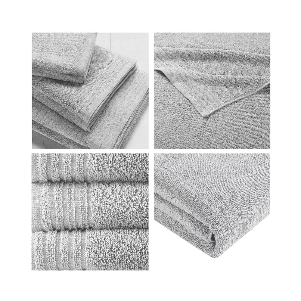 English Elm 100% Cotton Zero Twist 12-Piece Quick Dry Bath Towel Set - OEKO-TEX, UltraFresh Antimicrobial B03595017