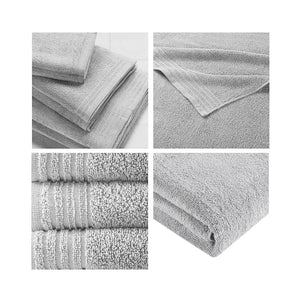 English Elm 100% Cotton Zero Twist 12-Piece Quick Dry Bath Towel Set - OEKO-TEX, UltraFresh Antimicrobial B03595017