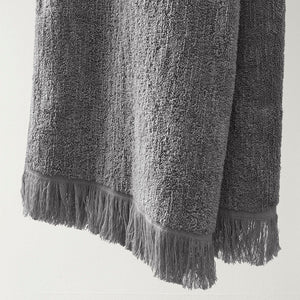 English Elm Cotton INK+IVY Nova Dobby Slub 6-Piece Towel Set – 100% Terry Cotton 630gsm, Plush Absorbent, Self-Fringe Texture B03596683
