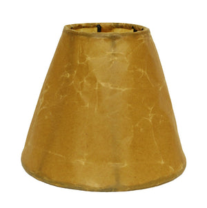 English Elm Slant Empire Crinkle Oil Paper Chandelier Shades Warm Amber Glow Set of Six B075101654