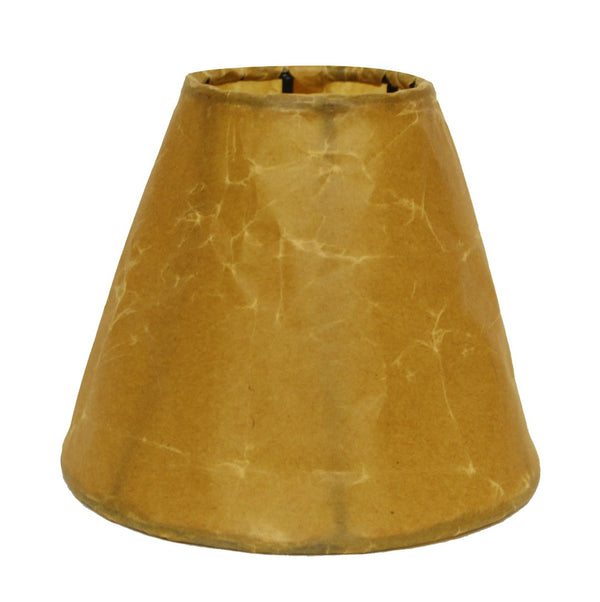 English Elm Slant Empire Crinkle Oil Paper Chandelier Shades Warm Amber Glow Set of Six B075101654