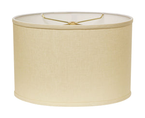 English Elm Slant Oval Hardback Linen Shade Washer Fitter Mid-century Retro Style Table Lamp Accent Beige B075101751