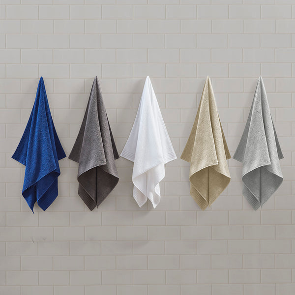 English Elm 100% Cotton Zero Twist 12-Piece Quick Dry Bath Towel Set - OEKO-TEX, UltraFresh Antimicrobial B03595017