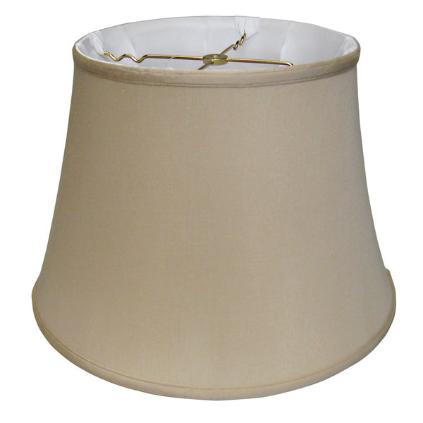English Elm Slant Euro Bell Pongee Silk Softback Lampshade Elegant Champagne Neutral for Traditional Decor B075101166