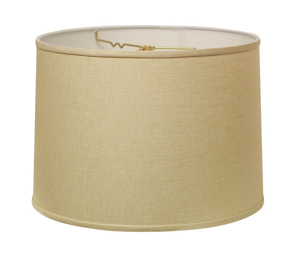 English Elm Slant Retro Drum Linen Lampshade Washer Fitter Warm Beige Glow for Floor Table Lamps B075101375