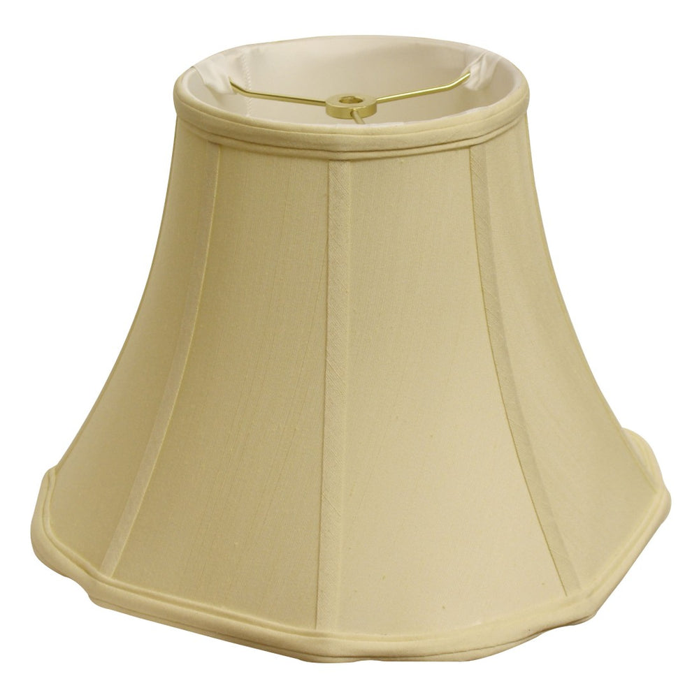 English Elm Slant Octagon Shantung Fabric Lampshade with Washer Fitter for Traditional Floor Lamps Antique White B075101439