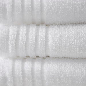 English Elm 100% Cotton 12-Piece Quick Dry Bath Towel Set - Ultra Fresh Antimicrobial, OEKO‑TEX Certified Comfort White 13.5 L x 9.5 W x 7.5 H B03595008