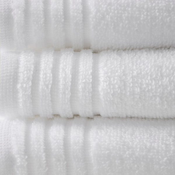 English Elm 100% Cotton 12-Piece Quick Dry Bath Towel Set - Ultra Fresh Antimicrobial, OEKO‑TEX Certified Comfort White 13.5 L x 9.5 W x 7.5 H B03595008