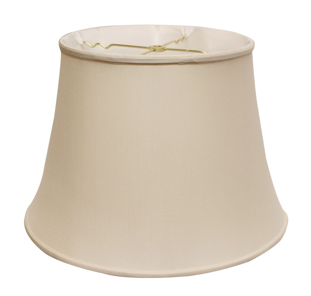 English Elm Slant Euro Bell Pongee Silk Softback Lampshade Elegant Champagne Neutral for Traditional Decor B075101165