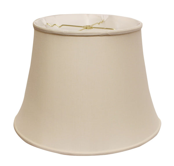 English Elm Slant Euro Bell Pongee Silk Softback Lampshade Elegant Champagne Neutral for Traditional Decor B075101165
