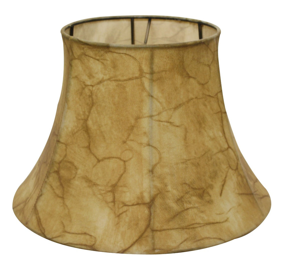 English Elm Shallow Drum Hide Lampshade Antique Parchment Softback Warm Glow for Table Lamps B075101138