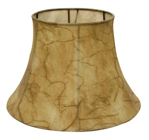 English Elm Shallow Drum Hide Lampshade Antique Parchment Softback Warm Glow for Table Lamps B075101138