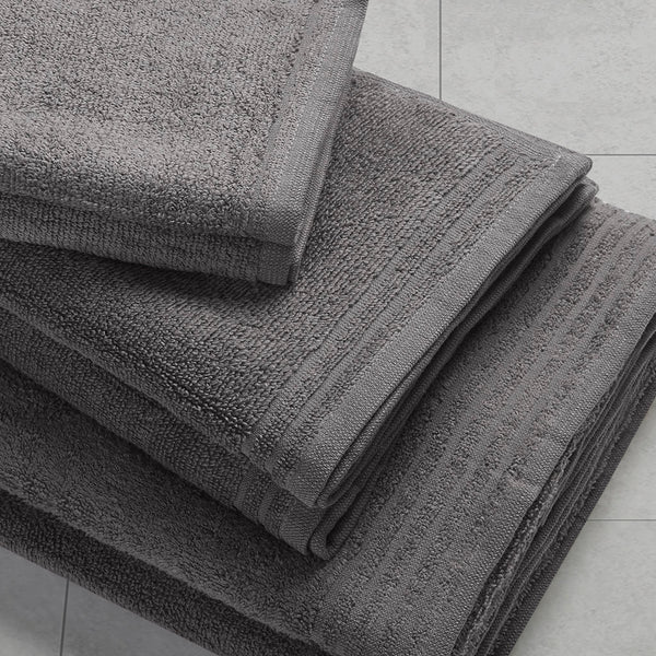 English Elm 100% Cotton 12-Piece Quick Dry Bath Towel Set - Ultra Fresh Antimicrobial, OEKO‑TEX Certified Comfort Grey 13.5 L x 9.5 W x 7.5 H B03595009