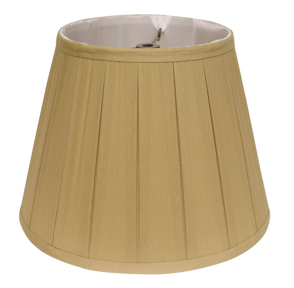 English Elm Slant Shantung Silk Box Pleat Lampshade Washer Fitter Warm Amber Glow Tailored B075101270