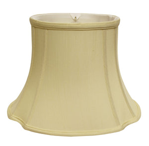 English Elm Slant Oval Shantung Fabric Lampshade Washer Fitter Antique White Tailored Traditional B075101487