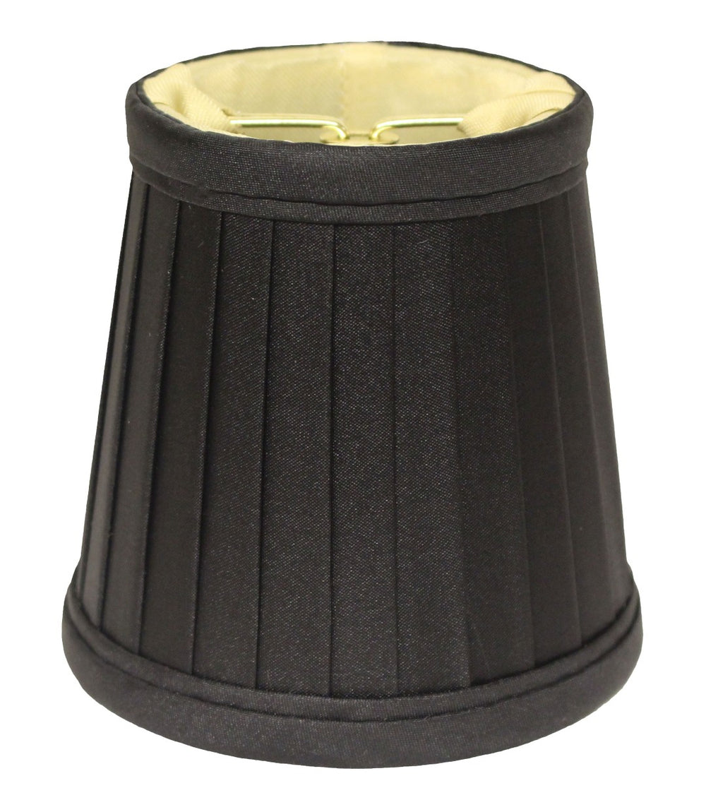 English Elm Side Pleat Black Fabric Chandelier Shades Set of 6 Flame Clip Candelabra Bulb Fit B075101685