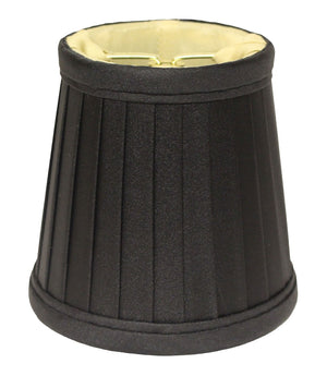 English Elm Side Pleat Black Fabric Chandelier Shades Set of 6 Flame Clip Candelabra Bulb Fit B075101685
